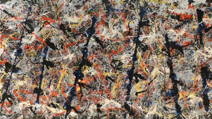 <i>Number 11</i>, also known as Blue Poles by Jackson Pollock. Photo: NGV