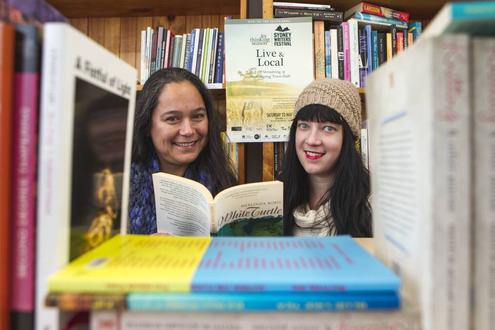 South Coast Writers Centre director Friederike Krishnabhakdi-Vasilakis and assistant project manager Chloe Higgins get set for the Sydney Writers' Festival. Picture: CHRISTOPHER CHAN