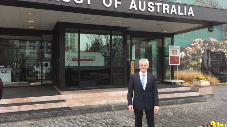Malcolm Roberts met with US ambassador Joe Hockey ahead of spending Christmas with his wife's family. Photo: Facebook