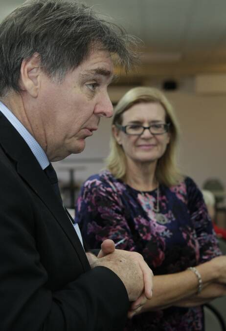 Effect: NSW Teachers Federation president Maurie Mulheron and Illawarra Teachers Association president Elizabeth Scott say if Gonski is not fully funded, students in most need will be hardest hit. Picture: ANDY ZAKELI