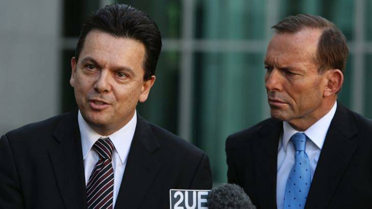 Independent Senator Nick Xenophon and Prime Minister Tony Abbott. The Senate is continuing to oppose key budget measures. Photo: Penny Bradfield
