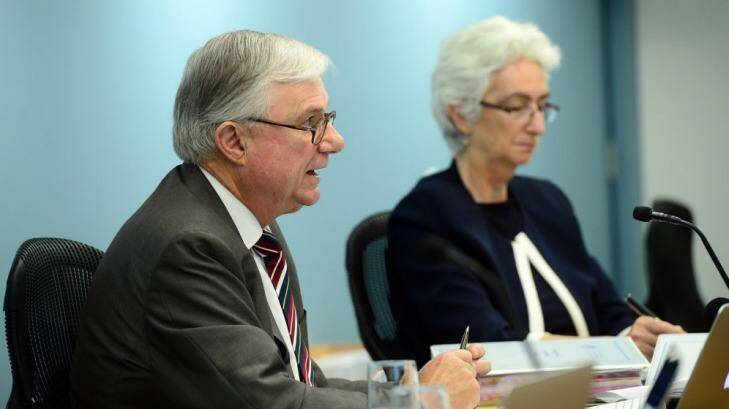Commissioners Justice Peter McClellan and Justice Jennifer Coate. Photo: Jeremy Piper/POOL