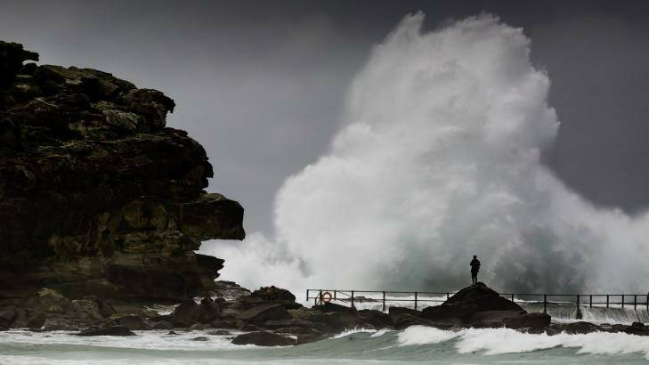 Waves smash into the rocks at Dee Why this week. Photo: Supplied