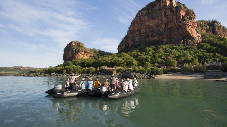 A Silversea Zodiac excursion in the Kimberley.
