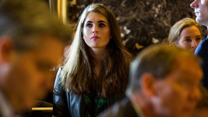 Hope Hicks is renowned for being the spokeswoman who never says anything.  Photo: Damon Winter