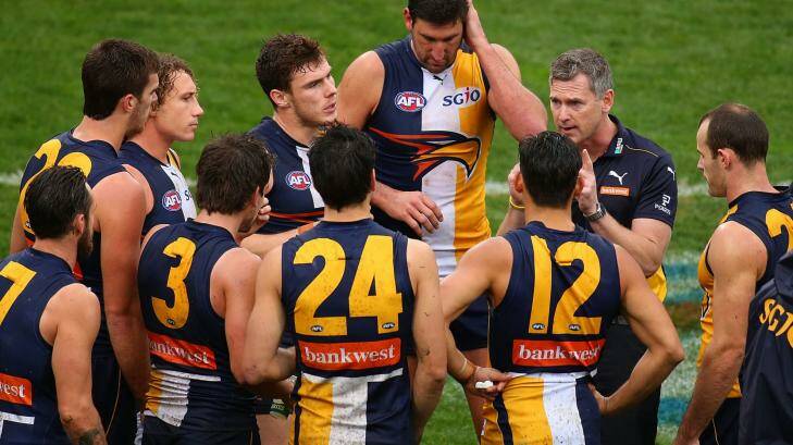 West Coast coach Adam Simpson says the Eagles might not make the eight but they will help shape it. Photo: Paul Kane