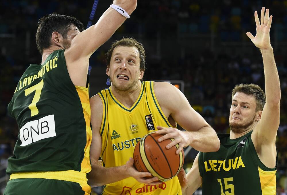 More than most, Australian guard Joe Ingles knows how hard it is to beat the might of the United States. Picture: AFP