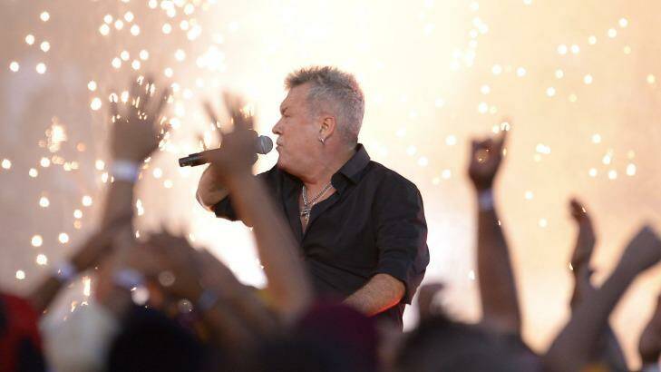 Jimmy Barnes of Cold Chisel performs ahead of the 2015 NRL Grand Final match between the Brisbane Broncos and the North Queensland Cowboys. Photo: Brett Hemmings