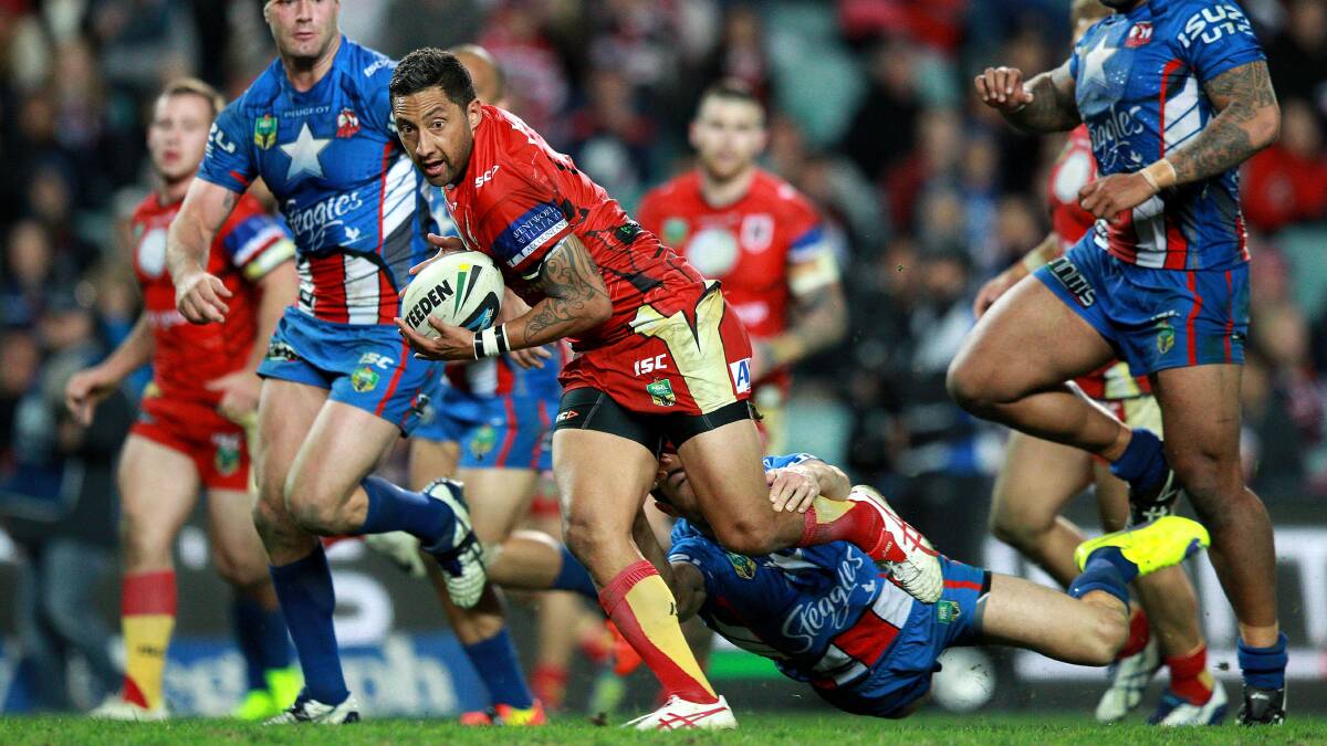 Benji Marshall blamed himself for the Dragons' 30-22 loss to the Roosters. Picture: GETTY IMAGES