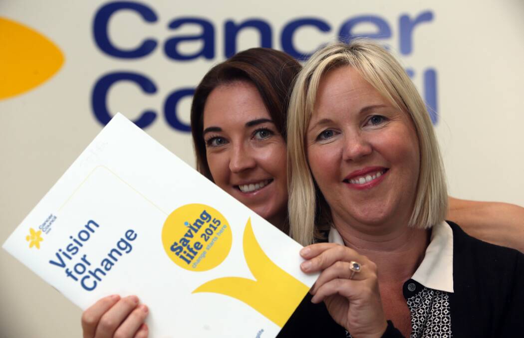 Engage: Cancer Council NSW Southern Region representatives Emma White and Tina Hunt are urging the public to come along to a Wollongong forum featuring local MPs and guest speakers. Picture: ROBERT PEET