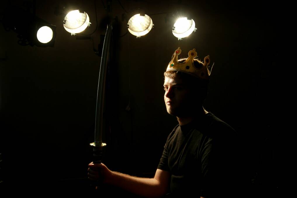 Christian Tagliaferro as King Henry V, one of three roles he plays in the Disability Trust's new theatre show. Picture: SYLVIA LIBER