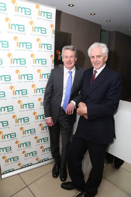 New era: Chief executive Robert Ryan and chairman Michael Cole announce IMB's impending change in status. Picture: GREG ELLIS