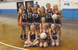 Top effort: The successful Gerringong Public School netball team. Back row (from left) Sienna Thompson, Carla O'Meley, Kailee Hazelwood, Danni Cook, Bethany Chapman, Marley Smith. Middle: Brianna Cairns. Front row (from left) Chloe Egan, Ella Patterson and Lilli Williams.