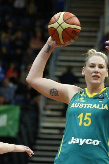 Sitting this one out: Opals superstar Lauren Jackson is missing the world championship due to a knee injury. Photo: Jeffrey Chan
