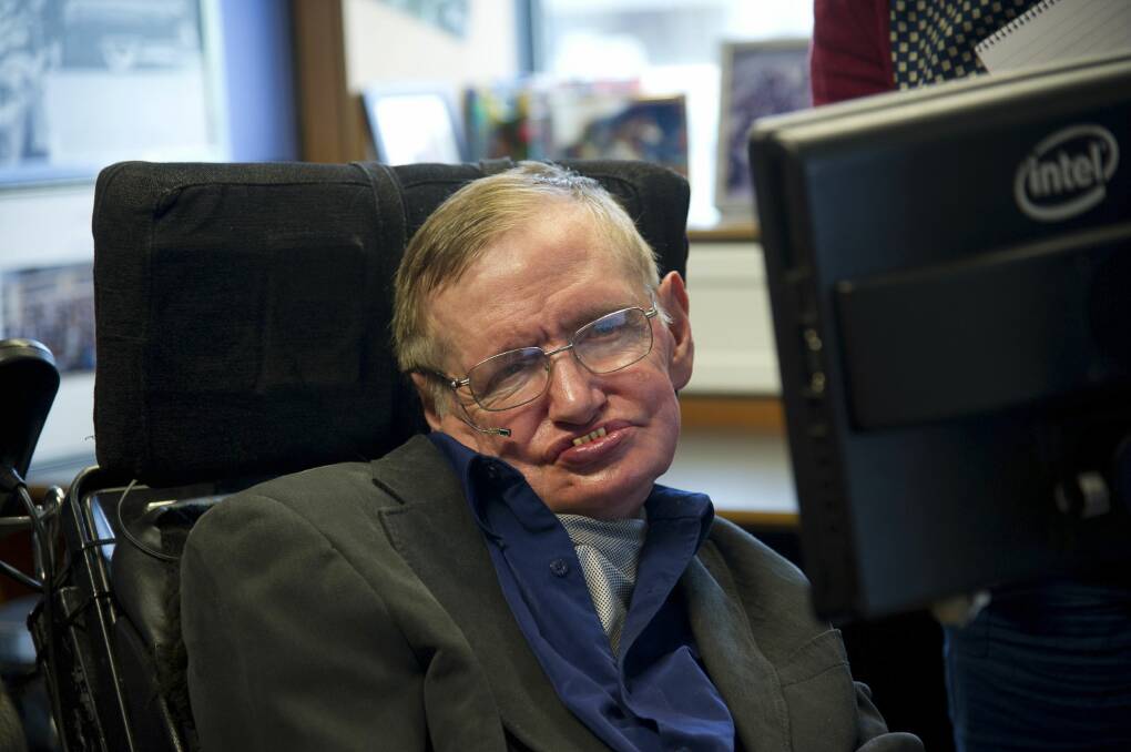 The Theory of Everything about the life of renowned astrophysicist Stephen Hawking will be shown at a motor neurone disease  fund-raiser next week. Picture: AFP