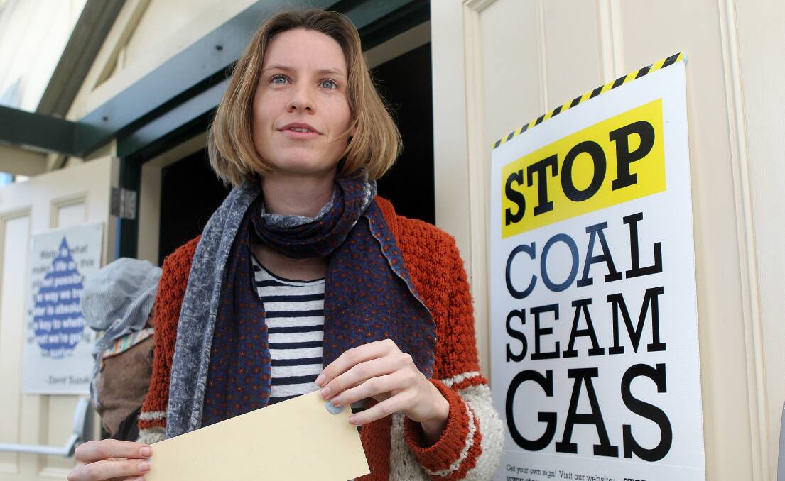Take action: Stop CSG Illawarra's Jess Moore wants the government to ban coal seam gas exploration in the catchment area. Picture: GREG TOTMAN