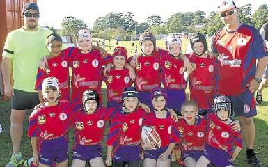 Golden run: The Wests Red Under 8s won all 13 matches in the Illawarra junior rugby league competition in 2014.