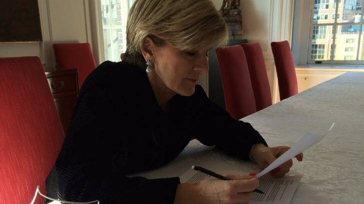 Julie Bishop in New York for the Security Council meetings. Photo: Latika Bourke