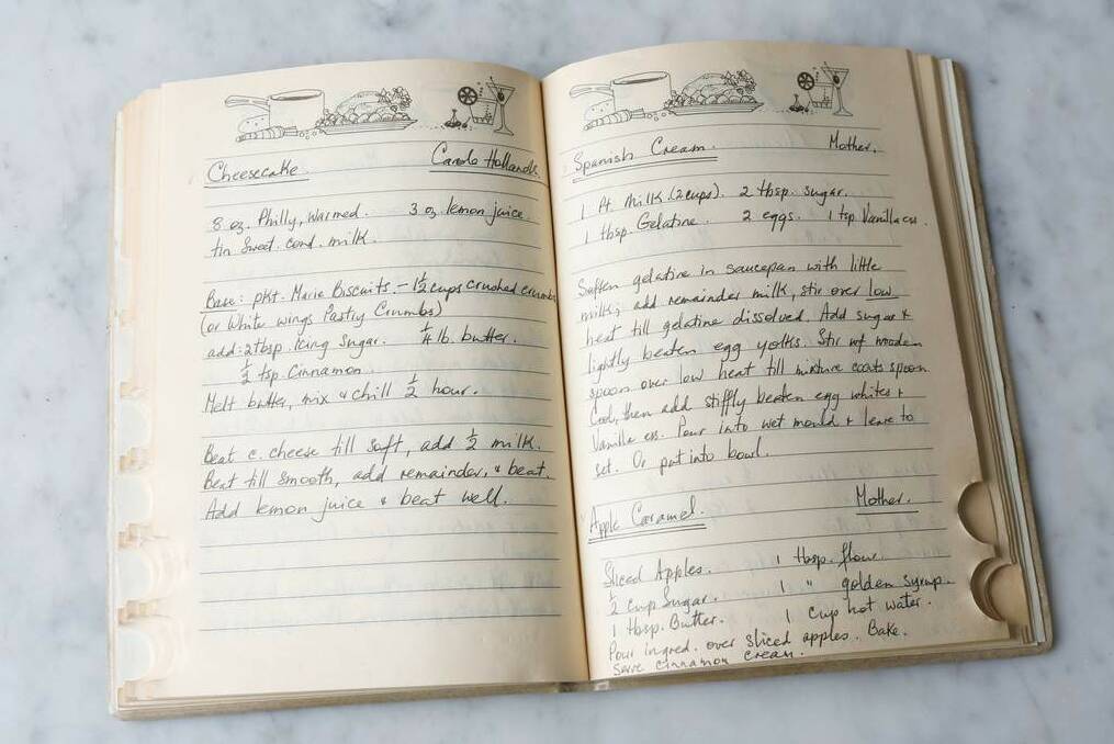 Handwritten recipes. Photo: Eddie Jim