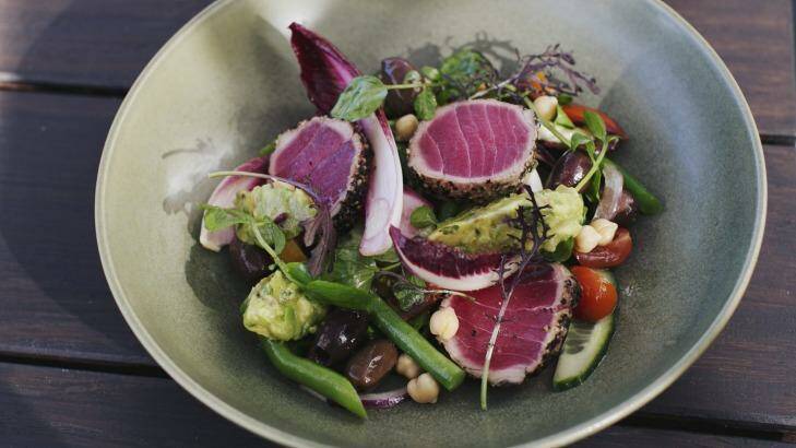 Seared tuna salad.