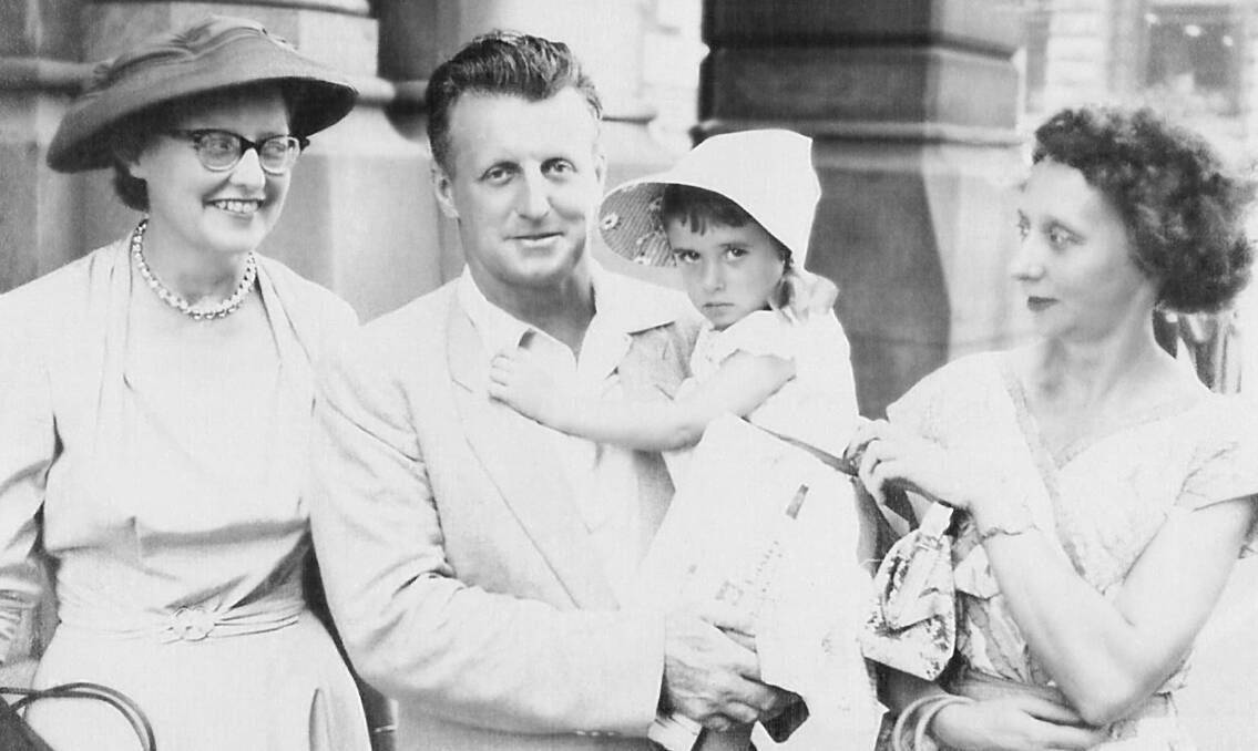 Happy family - Myra Clark and Jack Clark, holding a young Gwen, with her mother Joyce Clark. Picture: SUPPLPIED