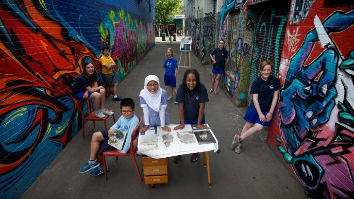 Young editors of Early Harvest Magazine, a literary magazine written, edited and published by a group of primary school students in Footscray. Photo:  Photo: Jason South