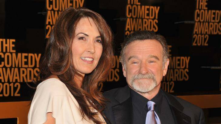Battling Parkinson's Disease: Robin Williams with wife Susan Schneider. Photo: Theo Wargo/Getty Images