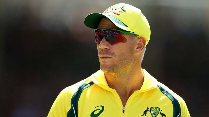 Injury cloud: David Warner will miss the only tour match before the Sri Lanka Test series begins. Photo: Paul Kane