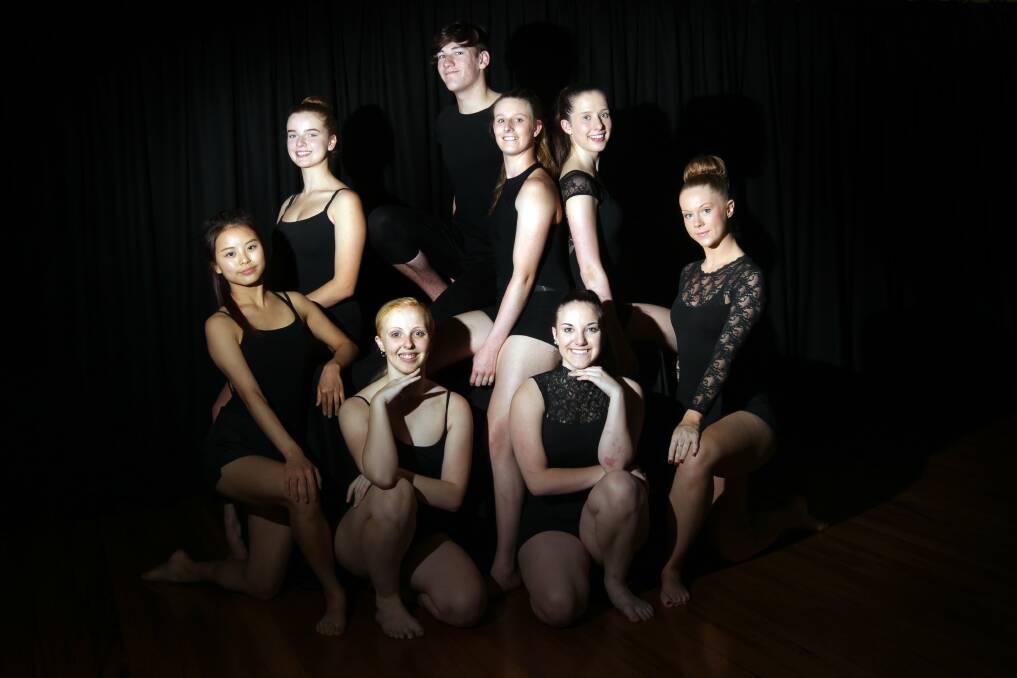 Dance students, back, Ruby McLean, Jayden Faraday, Bree Fleuren and Analise Ritchie. Front,  Tracy Gu, Emily Herbert, Meredith Collins and Rosie Talintyre.