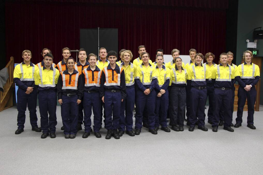 Practical: Eighteen apprentices and five cadets from BlueScope Steel are taking part in the two-month TAFE Illawarra training program which includes work at Port Kembla Steelworks.