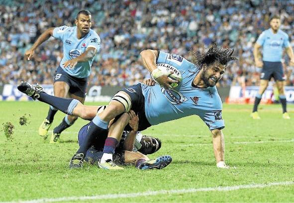 Jacques Potgieter is tackled just short of the try line at Allianz Stadium. Picture: GETTY IMAGES