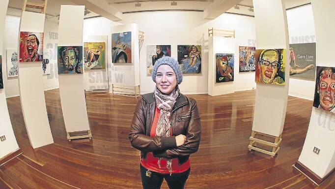 Mercury. News. Art. Jasmin Carter, artist-in-residence at the Wollongong Art Gallery, is opening her exhibit Bombardment on Friday.  Tuesday 8 th  July 2014. Story. Josh Butler.  Photo. Kirk Gilmour