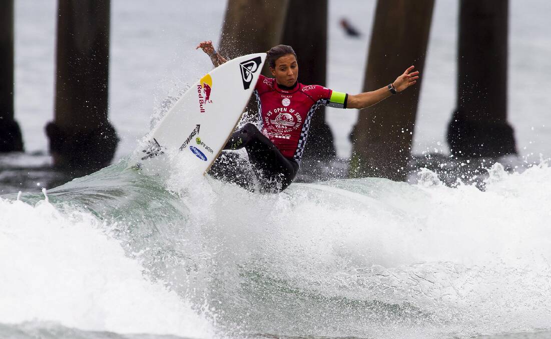 Sally Fitzgibbons is one of three Australians to qualify for the semi-finals of the US Open, a world tour event at Huntington Beach in California. Picture: KENNY MORRIS/ASP