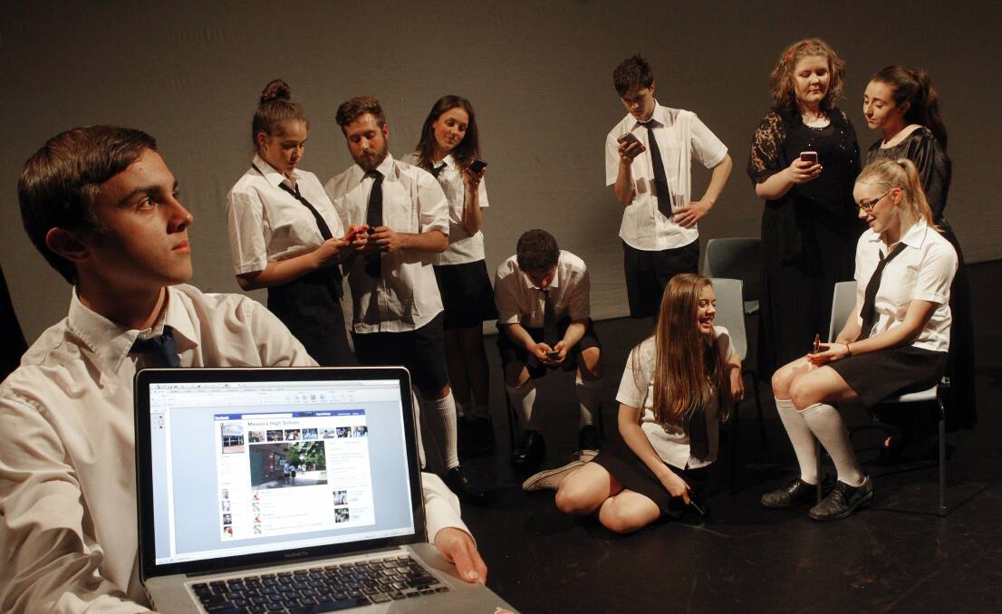 Students from The Drama Studio at IPAC are rehearsing Much Ado About Nothing in conjunction with the Stella Adler Studio of Acting in New York. They perform in collaboration with students in New York. Picture: ANDY ZAKELI
