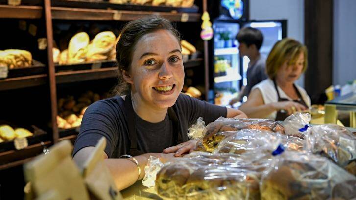 Emmanuelle-Rose Everett works on a casual basis for Gregory's Bread at the fish market and would prefer to have a full time position. Photo: Wolter Peeters