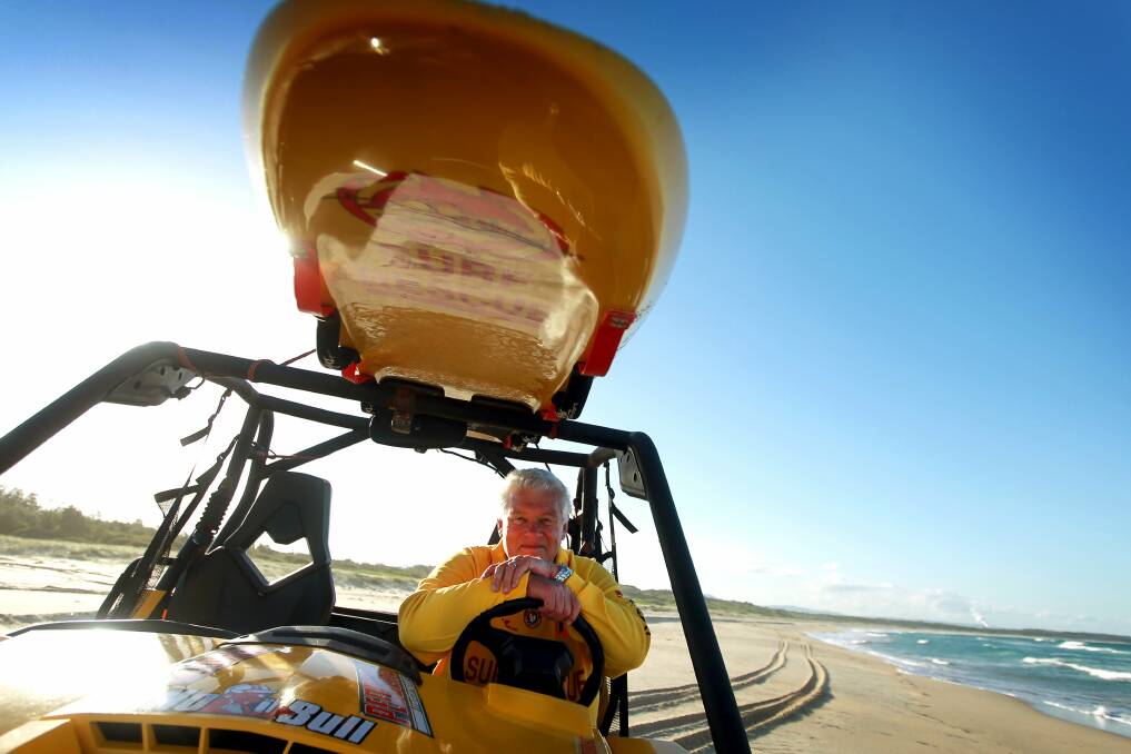Still ready: Bill Young has just completed his 50th year rostered on as a lifesaver at Windang Surf Life Saving Club. Picture: SYLVIA LIBER