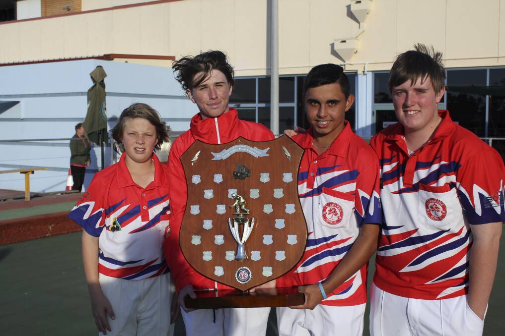 Illawarra's (left to right) Jayden Gebbie, Danyon Christie, Dylan Skinner and Jordan Taylor won the NSW Junior Fours title.