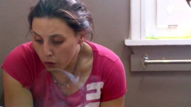 Billie Jo Wilkie: Viewers were angry to see her smoking. Photo: Screen grab: SBS