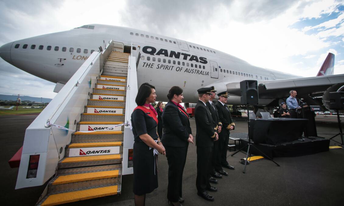 Attraction: Qantas 747-400 VH-OJA is officially handed over to HARS on Sunday. Picture: ADAM McLEAN