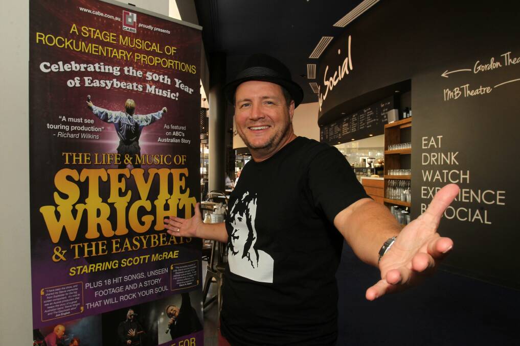 Scott McRae stars in a live ‘‘rockumentary’’ on the life and times of Stevie Wright  with the Easybeats, and beyond on Saturday. Picture: GREG TOTMAN