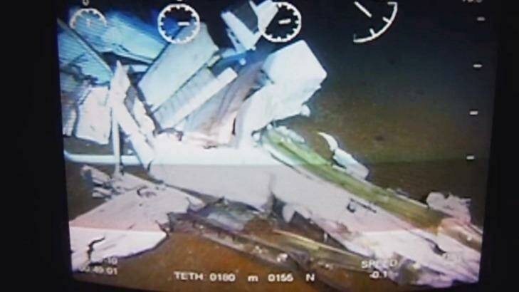 The plane's wreckage was found in 73 metres of water off the Byron Bay coast. Photo: Royal Australian Navy