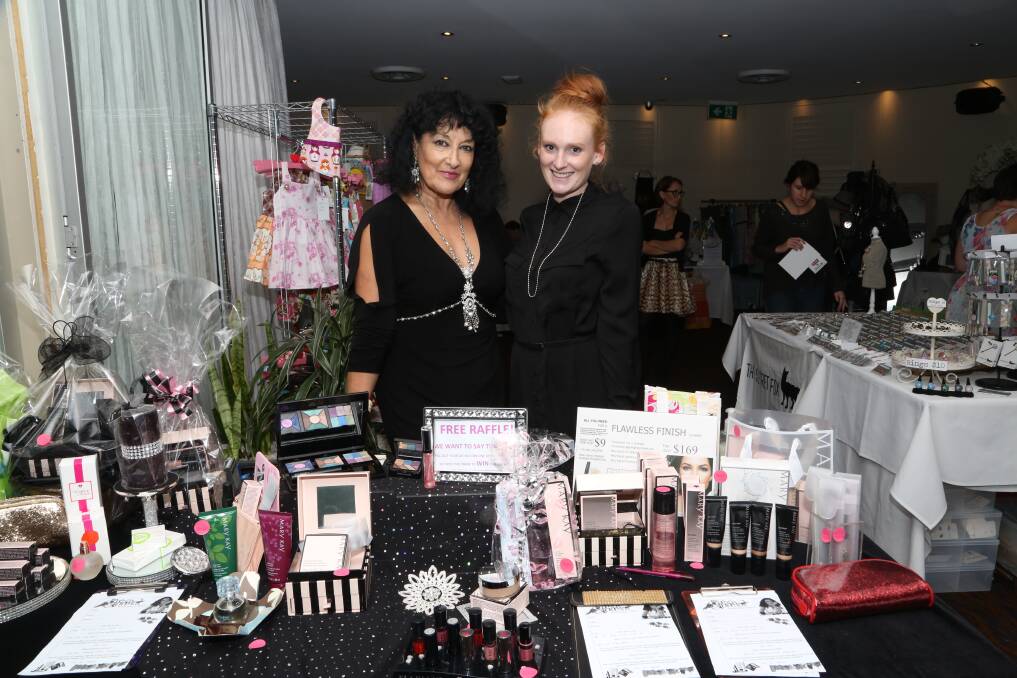 Growing: Carima Couttas and Jessica Jones on the Mary Kay stand at the increasingly popular Lagoon Night Markets. Picture: GREG ELLIS