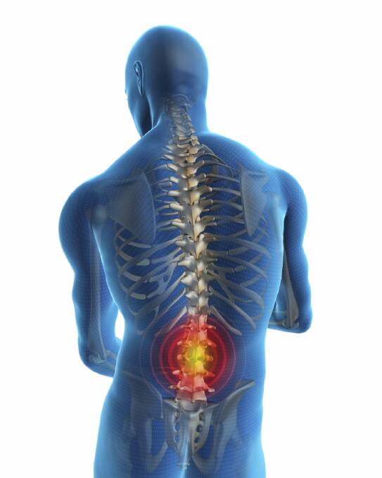 Human back with a visible pain.Human back - Stock Image iStock Photo  File #6811627