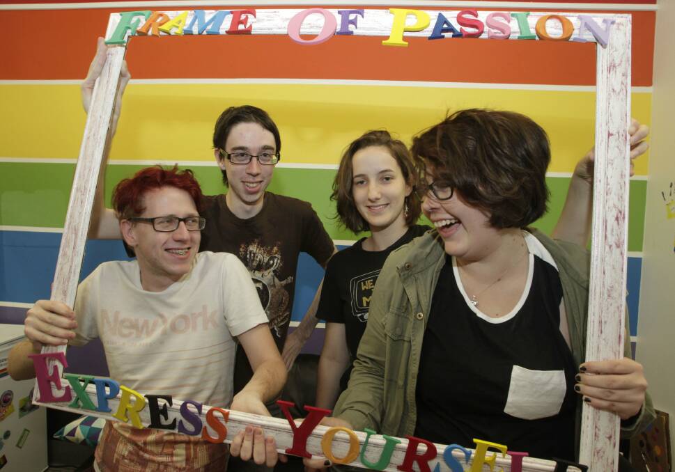 Framed: UOW's AllsortsQueer Collective prepare for this weekend's parade.Picture: ANDY ZAKELI