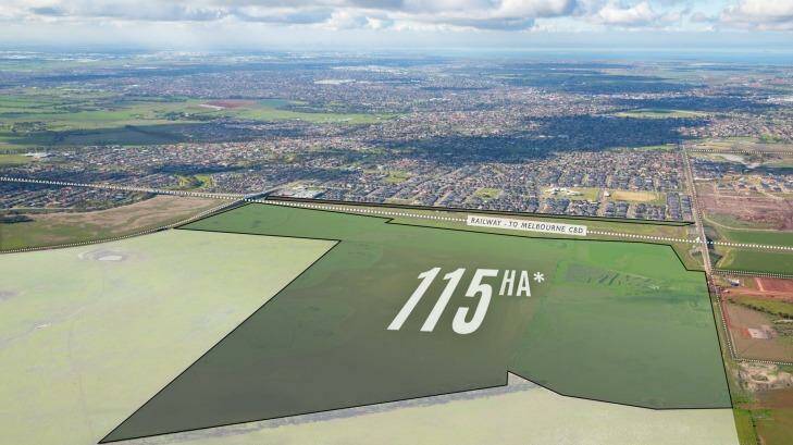 Frasers Property Australia has bought a 115 hectare site at Wyndham Vale in Melbourne's west. Photo: Supplied