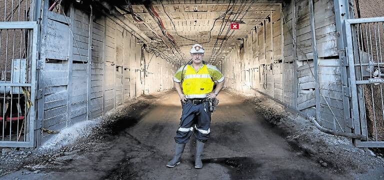Job risk: Wollongong Coal chief operating officer David Stone at the stalled mine site in Russell Vale yesterday.Picture: ADAM McLEAN
