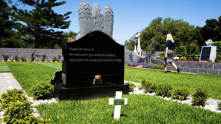 The grave site for Lily Grace at Eastern Suburb Memorial Park. Photo: Edwina Pickles