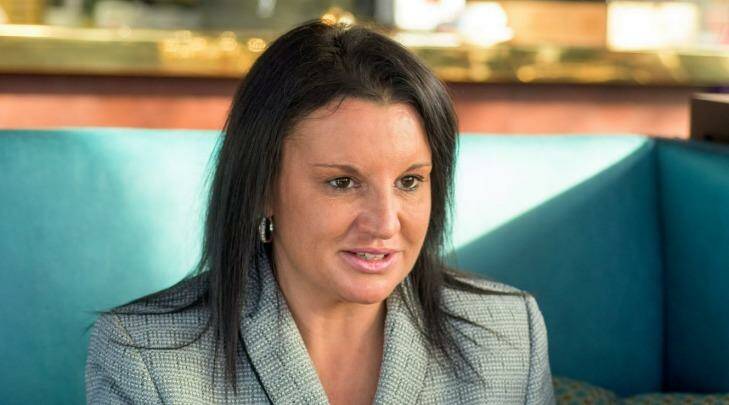 Jacqui Lambie at lunch at Frank in Hobart Photo: Alastair Bett