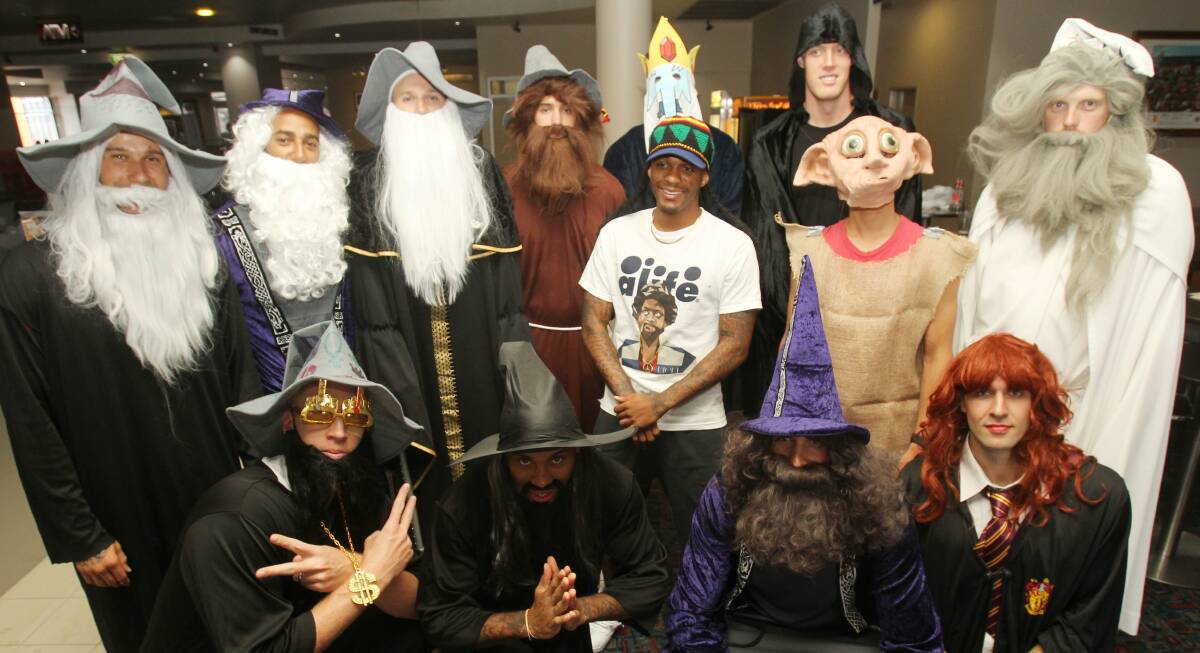 The Wollongong Hawks broke out the wizard gear and magic spells at their Mad Monday session at Steelers. Picture: GREG TOTMAN