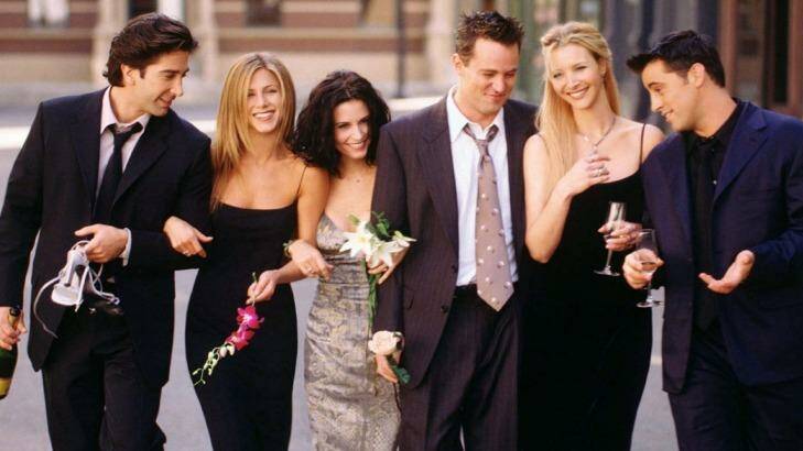 They'll be there for you: <i>Friends</i> is celebrating it's 20th birthday, (from left), David Schwimmer, Jennifer Aniston, Courteney Cox, Matthew Perry, Lisa Kudrow and Matt LeBlanc.